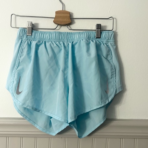 Nike Pants - Nike Medium Dri-Fit Tempo Light Blue Women's Athletic Shorts